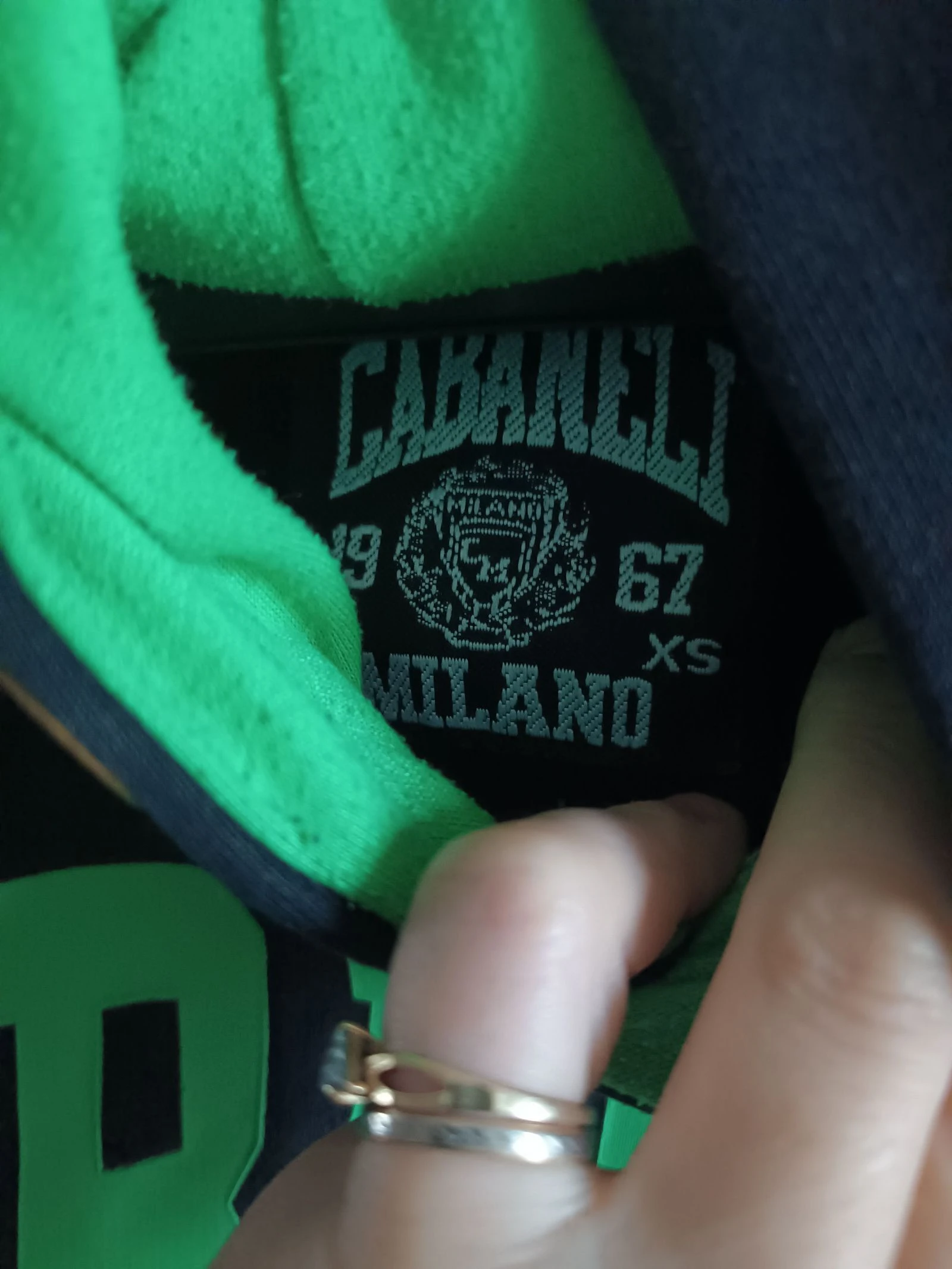 Black and green Cabaneli Milano hoodie – photo 2